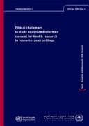 Tapa de Ethical Challenges In Study Design And Informed Consent For Health Research In Resource-Poor Settings (Special Topics)