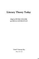 Tapa de Literary theory today