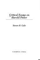 Tapa de Critical essays on Harold Pinter