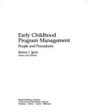 Tapa de Early Childhood Program Management
