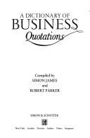 Tapa de A Dictionary of business quotations