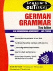 Tapa de Schaum's outline of German grammar