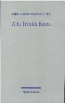 Tapa de Alta Trinita beata: gesammelte Studien zur altkirchlichen Trinit atstheologie