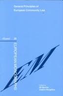 Tapa de General principles of European community law