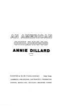 Tapa de An American childhood