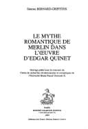 Tapa de Le mythe romantique de Merlin dans l'oeuvre d'Edgar Quinet