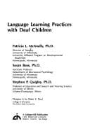 Tapa de Language learning practices with deaf children