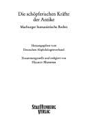 Tapa de Die schöpferischen Kräfte der Antike