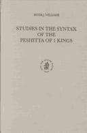 Tapa de Studies in the Syntax of the Peshitta of 1 Kings (Monographs of the Peshitta Institute Leiden)