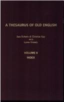 Tapa de Thesaurus of Old English