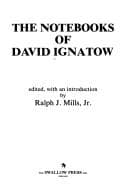 Tapa de The notebooks of David Ignatow