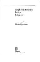 Tapa de English literature before Chaucer