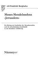 Tapa de Moses Mendelssohns "Jerusalem"