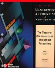 Tapa de Theory of Constraints and Throughput Accounting