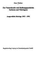 Tapa de Zur Namenkunde und Siedlungsgeschichte Sachsens und Thüringens