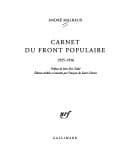 Tapa de Carnet du front populaire