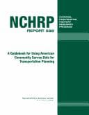 Tapa de A guidebook for using American Community Survey data for transportation planning