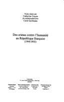 Tapa de Des crimes contre l'humanite en republique francaise