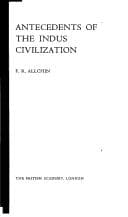 Tapa de Antecedents of the Indus civilization