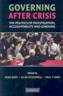 Tapa de Governing after crisis