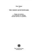 Tapa de The choice questionnaire