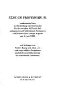 Tapa de Exodus professorum