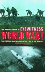 Tapa de The Mammoth Book of Eyewitness World War I