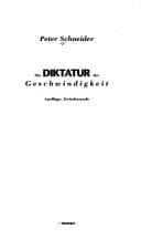 Tapa de Die Diktatur der Geschwindigkeit
