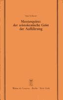 Tapa de Montesquieu, der aristokratische Geist der Aufklärung