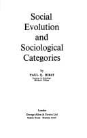 Tapa de Social evolution and sociological categories