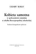 Tapa de Kobieta samotna w społeczeństwie miejskim u schyłku Rzeczypospolitej szlacheckiej