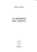 Tapa de La missione del critico