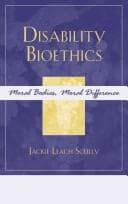 Tapa de Disability bioethics