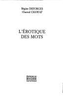 Tapa de L' érotique des mots