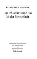 Tapa de Das Ich Adams Und Das Ich Der Menschheit (Wissenschaftliche Untersuchungen Zum Neuen Testament)