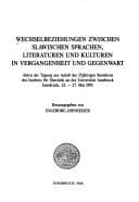 Tapa de Wechselbeziehungen zwischen slawischen Sprachen, Literaruren und Kulturen in Vergangenheit und Gegenwart