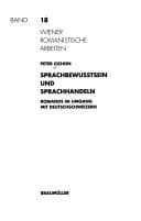 Tapa de Sprachbewusstsein und Sprachhandeln