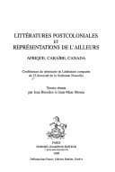 Tapa de Littératures postcoloniales et représentations de l'ailleurs