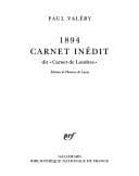 Tapa de 1894, carnet inédit