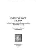Tapa de Tous vos gens a latin