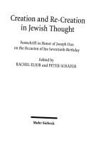 Tapa de Creation and re-creation in Jewish thought