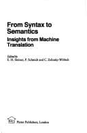 Tapa de From syntax to semantics