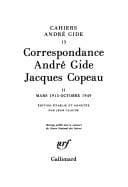 Tapa de Correspondance André Gide, Jacques Copeau.