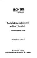 Tapa de Teoría lésbica, participación política y literatura