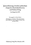Tapa de Entnazifizierung zwischen politischem Anspruch, Parteienkonkurrenz und Kaltem Krieg: das Beispiel der SP O