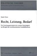 Tapa de Recht, Leistung, Bedarf