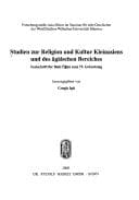 Tapa de Studien zur Religion und Kultur Kleinasiens und des ägäischen Bereiches
