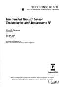 Tapa de Unattended ground sensor technologies and applications IV