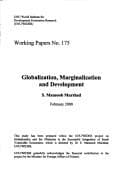 Tapa de Globalization, marginalization and development