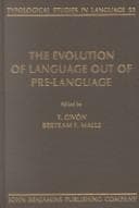 Tapa de The evolution of language from pre-language